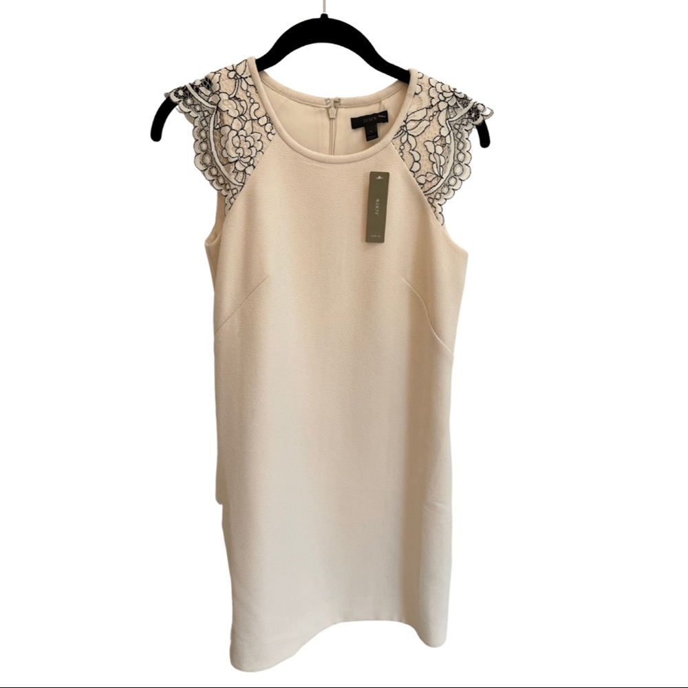 J. crew | dress with lace sleeves nwt